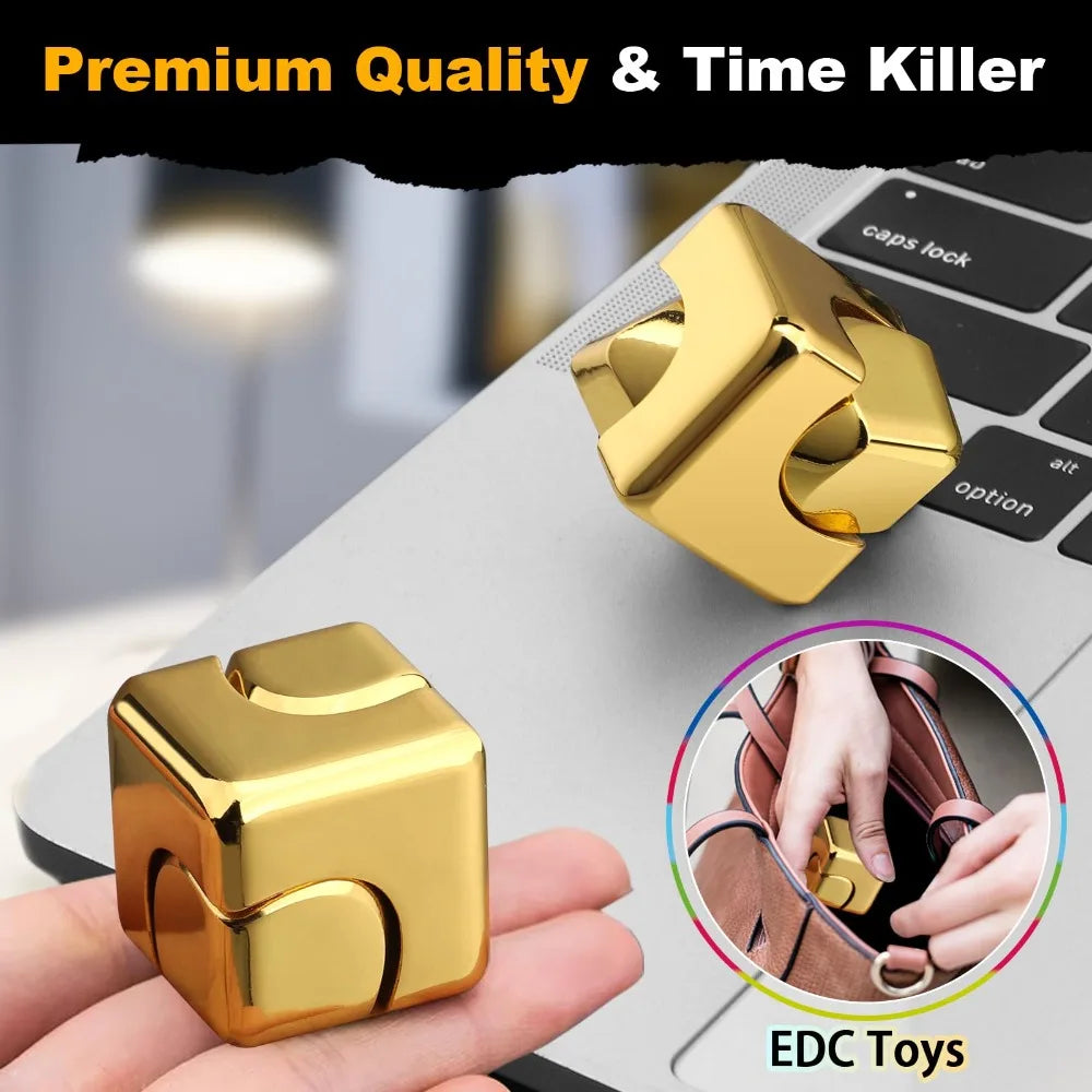 Cube Fidget Spinner – Premium Metal Stress Relief Toy. When you get bored it gets active.