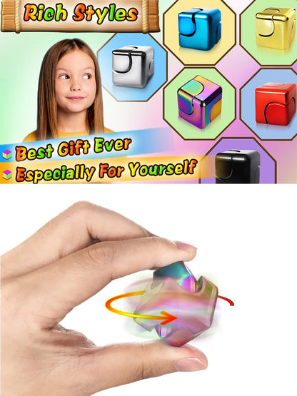 Cube Fidget Spinner – Premium Metal Stress Relief Toy. When you get bored it gets active.
