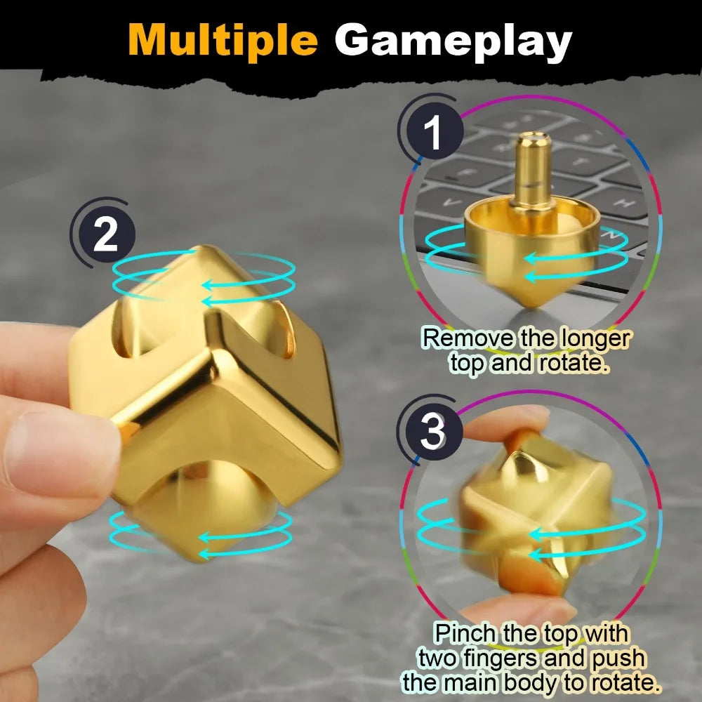 Cube Fidget Spinner – Premium Metal Stress Relief Toy. When you get bored it gets active.